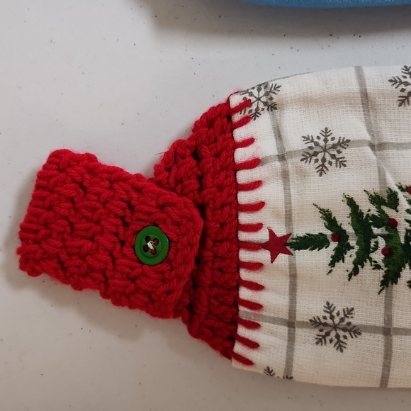New Christmas Theme 3pc Set Handmade Kitchen Hand Towels Lot # 2 - Picture 3 of 12